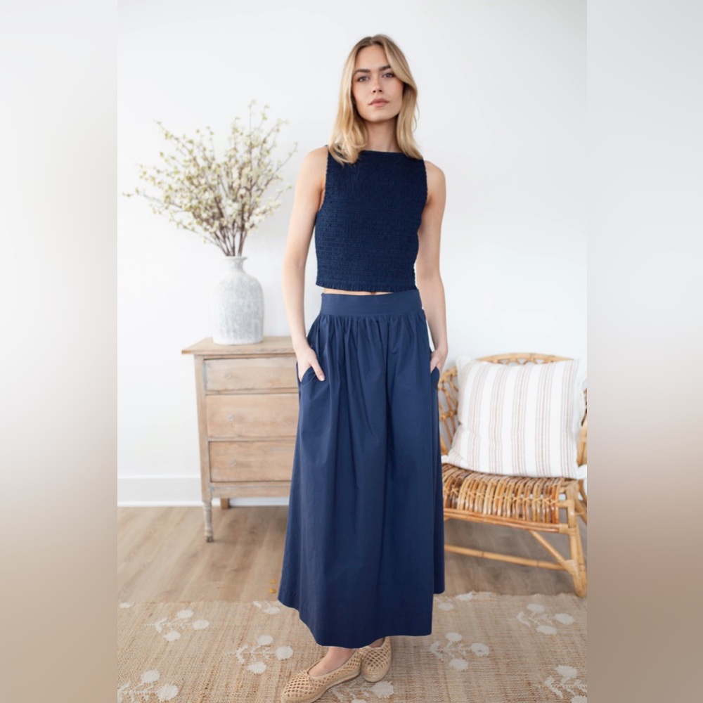 Navy Blue Charlotte Top and Skirt